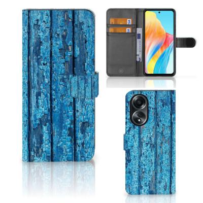 OPPO A58 4G | Book Style Case | Wood Blue