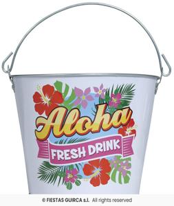 Metalen Emmer Hawaii Aloha (19x23cm)