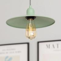 Kleine hanglamp industrieel groene kap E27 fitting &apos;Roland&apos;