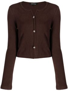 tout a coup veste crop à ornements - Marron