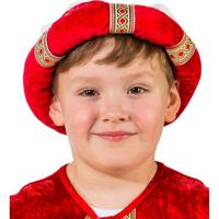 Carnaval verkleed Tulband - 1001 nacht Sultan - rood - kinderen - themafeest - thumbnail