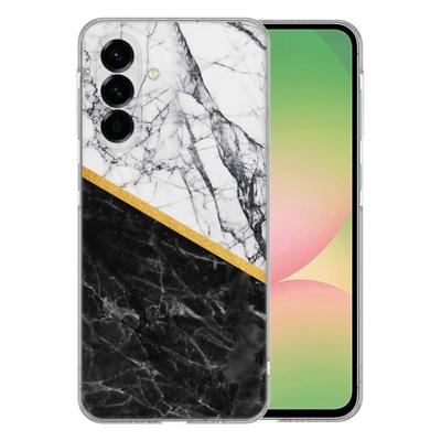 TPU Hoesje Samsung Galaxy A56 - Marble White Black Backcover TPU Hoesje Samsung Galaxy A56 - Marble White Black Backcover