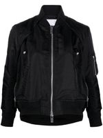 sacai veste bomber à manches détachables - Noir