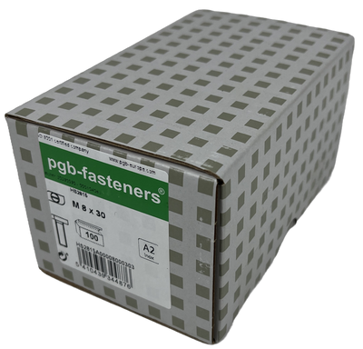 pgb-Europe PGB-FASTENERS | Hamerkopbout 28/15 M8x30 A2 - HS2815A00008000303