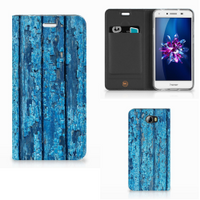 Huawei Y5 2 | Y6 Compact Book Wallet Case Wood Blue