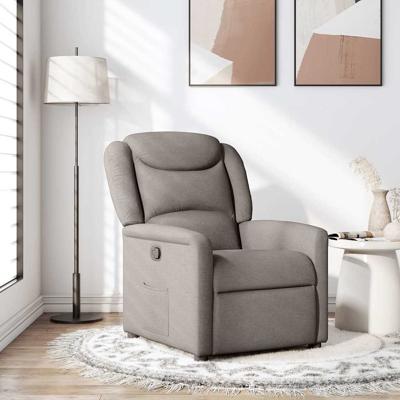 Fauteuil verstelbaar stof taupe