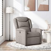 Fauteuil verstelbaar stof taupe