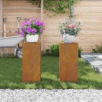 Plantenstandaard 2 pcs Roestig 24 x 24 x 55 cm Cortenstaal