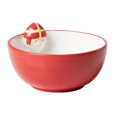 Sinterklaas schaaltje - rood/geel/wit - ø15x10 cm Sinterklaas schaaltje - rood/geel/wit - ø15x10 cm