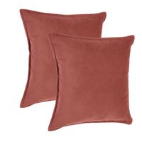 Bank/sierkussens Sophia - 2x stuks - 45 x 45 cm - polyester met rits