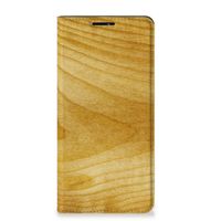 Motorola Edge 20 Pro Book Wallet Case Licht Hout