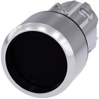 Siemens 3SU10500CB100AA0 3SU1050-0CB10-0AA0 Druktoets Metalen frontring, Hoogglans, Rond Knop Zilver, Zwart 1 stuk(s)