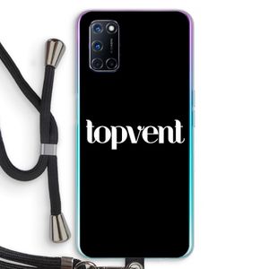 Topvent Zwart: Oppo A72 Transparant Hoesje met koord