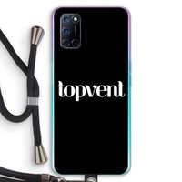 Topvent Zwart: Oppo A72 Transparant Hoesje met koord