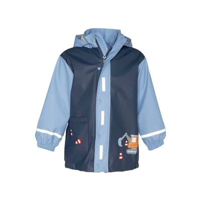 Playshoes regenjas marine bouwwagen Maat