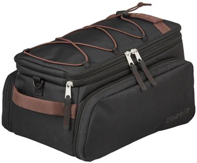 Gazelle Bagagedragertas trunkbag 31 liter - zwart / donkerbruin