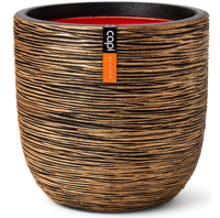 Pot bol rib nl d35xh34 cm zwart goud Capi Europe - Capi europe