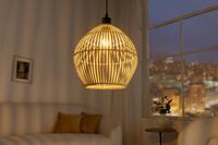 Handgemaakte hanglamp ORGANIC LIVING 30cm natuurlijke ronde bamboe boho stijl - 40584