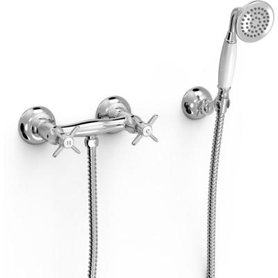 Douchekraan Tres Clasic | Opbouw | Mengkraan | 1-weg | hoh 15 cm | 2-knops | Vintage | Chroom