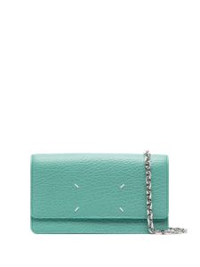 Maison Margiela pochette en cuir à fermeture zippée - Vert