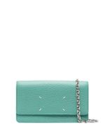 Maison Margiela pochette en cuir à fermeture zippée - Vert