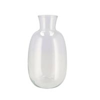 DK Design Bloemenvaas Mira - fles vaas - transparant glas - D21 x H37 cm   - - thumbnail