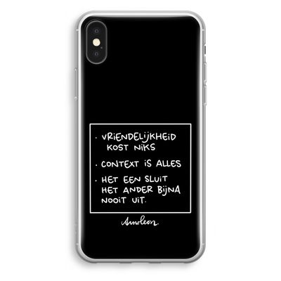 Mijn Motto's: iPhone X Transparant Hoesje