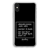 Mijn Motto's: iPhone X Transparant Hoesje