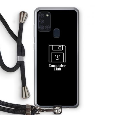 Hello: Samsung Galaxy A21s Transparant Hoesje met koord
