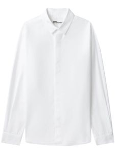 Noir Kei Ninomiya chemise en coton à manches longues - Blanc