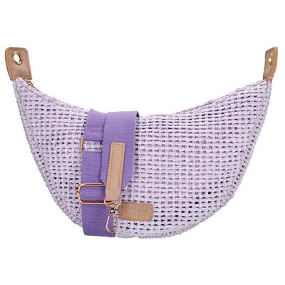 Charm London Rieten Moon Bag Schoudertas Brighton Lilac