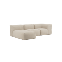 Soft Sofa Indoor - 3 Seater w/ Lounger - Beige - SACKit