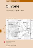 Wandelkaart - Topografische kaart 1253 Olivone | Swisstopo - thumbnail