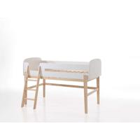 Leen Bakker - Vipack Halfhoogslaper Kiddy - 204,4x129,4x120 Cm - MDF/Grenenhout - Wit - 204.4x129.4x120 Cm