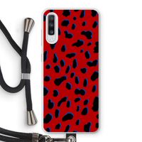 Red Leopard: Samsung Galaxy A70 Transparant Hoesje met koord