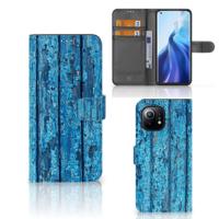 Xiaomi Mi 11 | Book Style Case | Wood Blue Xiaomi Mi 11 | Book Style Case | Wood Blue
