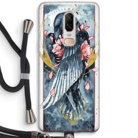 Golden Raven: OnePlus 6 Transparant Hoesje met koord
