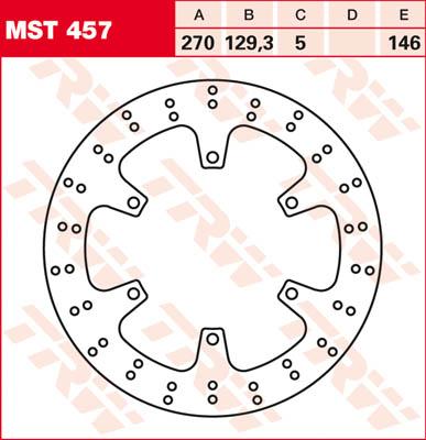 TRW Remschijf, remschijven voor de moto, MST457