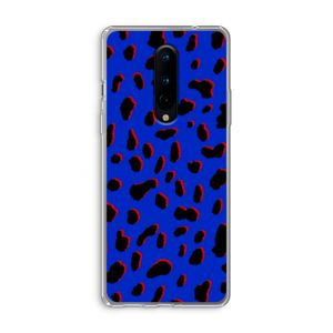 Blue Leopard: OnePlus 8 Transparant Hoesje