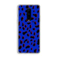 Blue Leopard: OnePlus 8 Transparant Hoesje