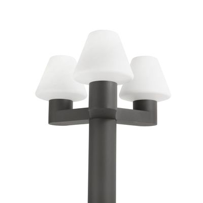 Lantaarnpaal met drietal Mistu lampen aluminium 74436-74428 ESR