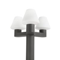 Lantaarnpaal met drietal Mistu lampen aluminium 74436-74428 ESR