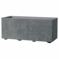 Zelfwaterende plantenpot Deroma Millennium R Grijs Plastic Gerecycled plastic Rechthoekig
