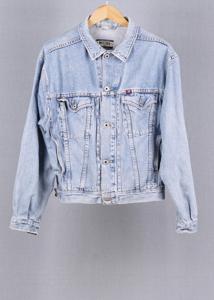 Mustang Blue vintage denim jacket in size M for Unisex