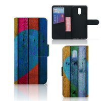 Nokia 2.3 Book Style Case Wood Heart - Cadeau voor je Vriend
