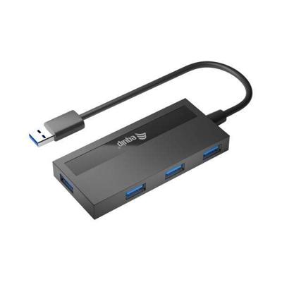 Equip 12895607101 4-Port USB 3.0 Hub with USB-C Adapter, USB 3.2 Gen 1, USB Type-C, USB Type-A