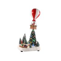 Kerstscene met luchtballon LED 35,5cm - thumbnail