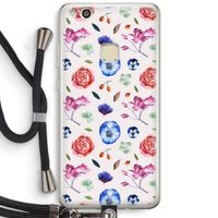 Bloemetjes: Huawei Ascend P10 Lite Transparant Hoesje met koord Bloemetjes: Huawei Ascend P10 Lite Transparant Hoesje met koord