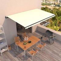 Luifel automatisch uittrekbaar 500x350 cm crèmekleurig