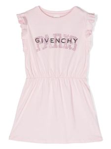 Givenchy Kids robe volantée à strass - Rose